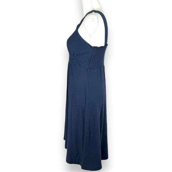 Tommy Bahama Navy Blue V-neck Dress Empire Waist Sleeveless Mini Classic Coastal - Picture 4 of 7